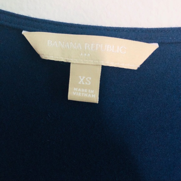 Banana Republic Navy Blue Ruched Top | XS - Picture 2 of 5